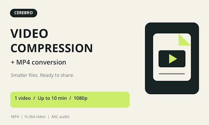 compress and convert your video to mp4