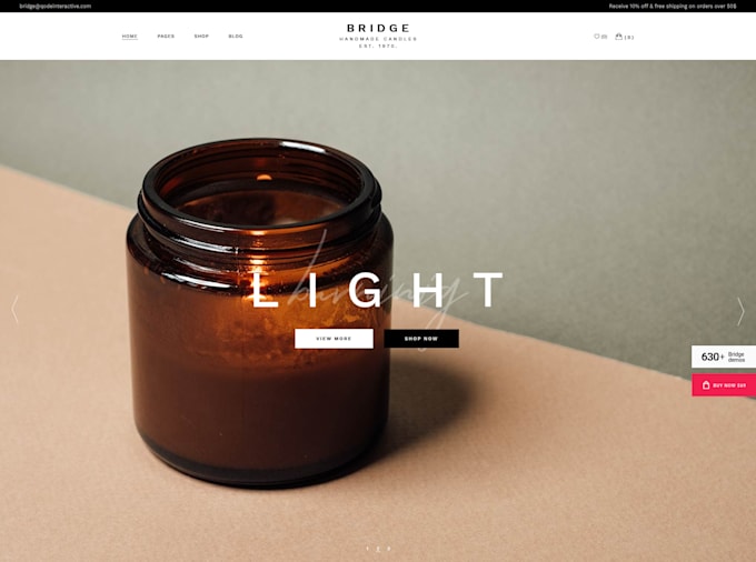 design candle store ecommerce website