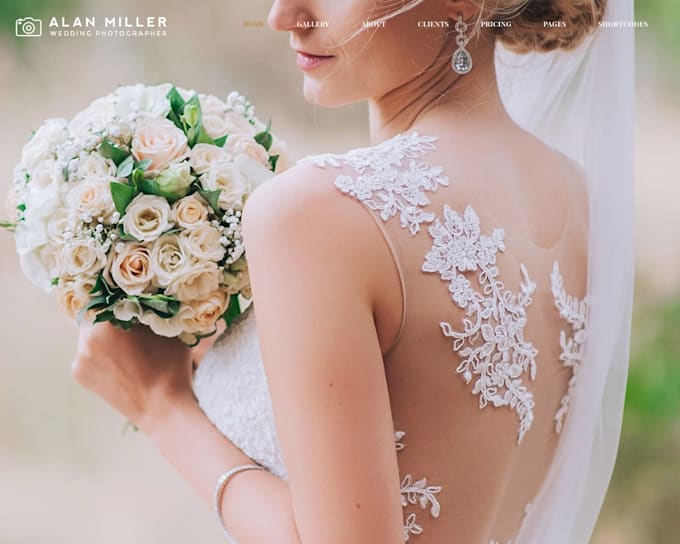 design wedding photographer website in wordpress
