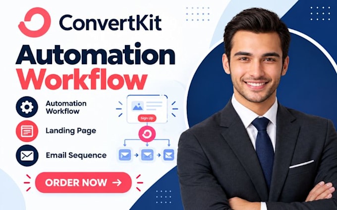 setup convertkit automation workflow kit landing page email sequence