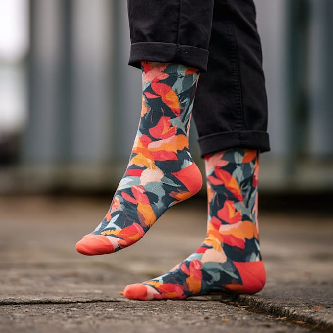 make a socks design and unique socks design