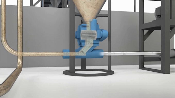 create 3d industrial animation machinery factory process plant visualization