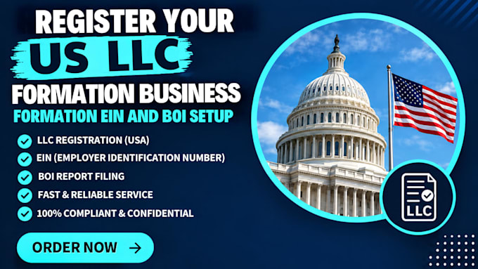 register your US llc formation business formation ein and boi setup