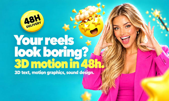 edit 3d motion graphics reels with vfx for instagram and tiktok