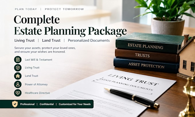 write a complete estate planning living trust and land trust