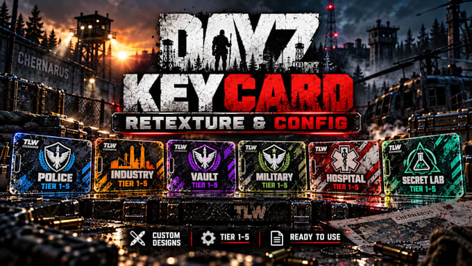 create custom dayz keycard retextures and config