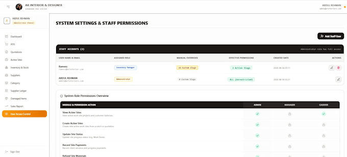 build a custom interior design erp or woodwork software
