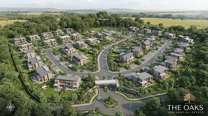 create 2d 3d master plan, real estate site plan and map illustration