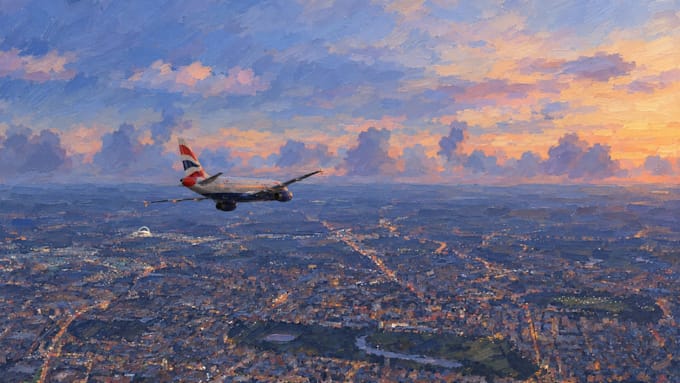 a custom aviation painting from your idea