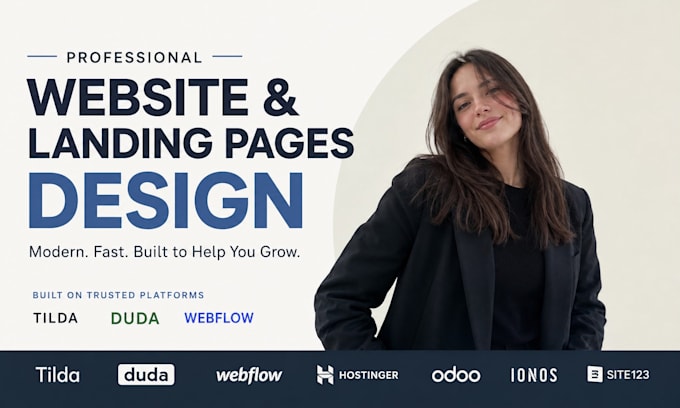 design tilda duda webflow hostinger odoor ionos site123 website landing page