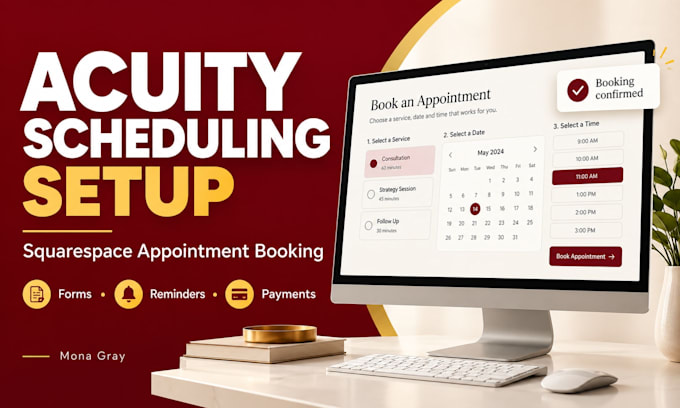 set up acuity scheduling and squarespace appointment booking