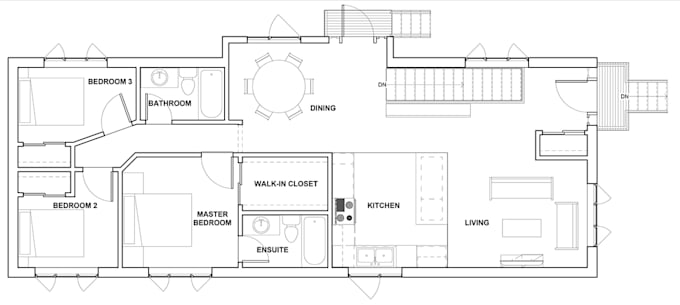 create architectural floor plans and 3d revit model