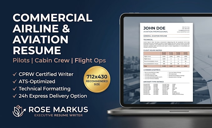 write ats aviation resume, pilot CV, cabin crew, and flight ops resume