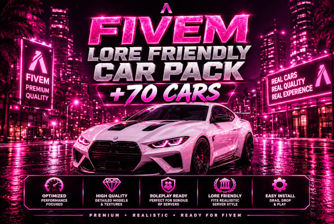 give you a fivem lore friendly car pack