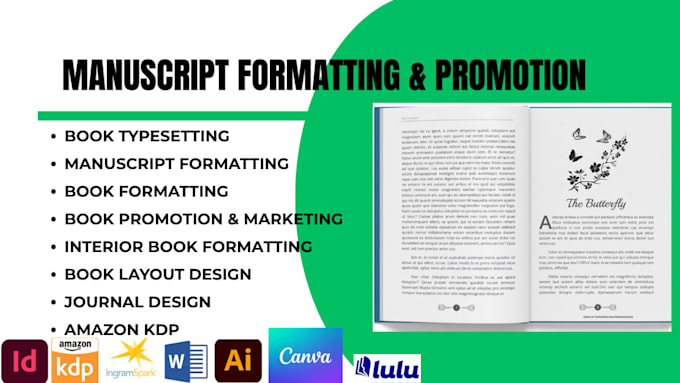 manuscript formatting, book promotion, kindle formatting, ingramspark formatting