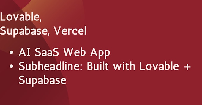 build a professional saas mvp using lovable and supabase