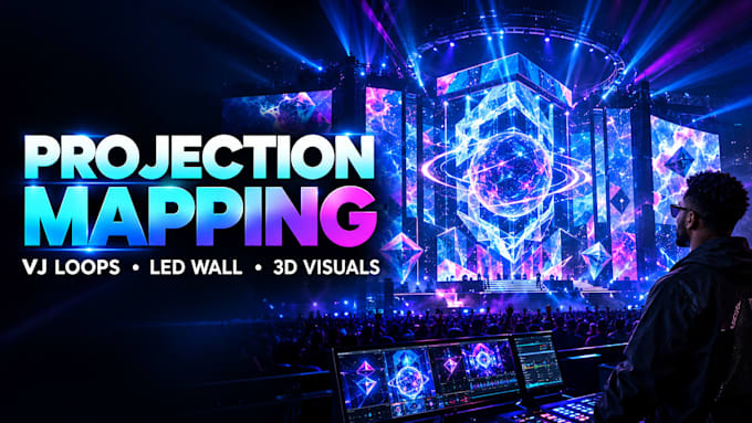 project mapping vj loops led wall stage visuals 3d animation resolume mapping