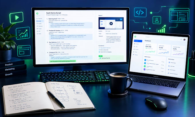 write a compelling saas demo video script for your startup
