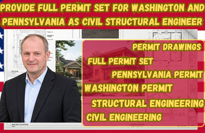 provide full permit set for washington and pa as civil structural engineer