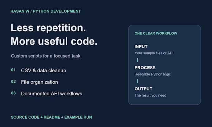 automate a repetitive task with a custom python script