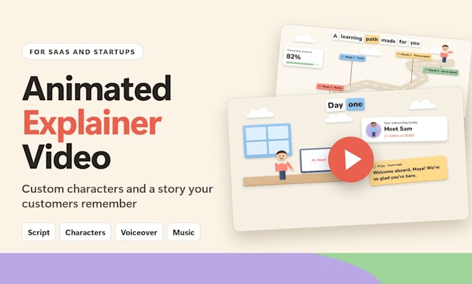 create a 2d animated explainer video for your saas or startup