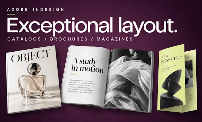 design catalogs, magazines and brochures in adobe indesign