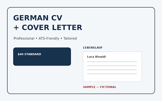 write your professional german CV and cover letter