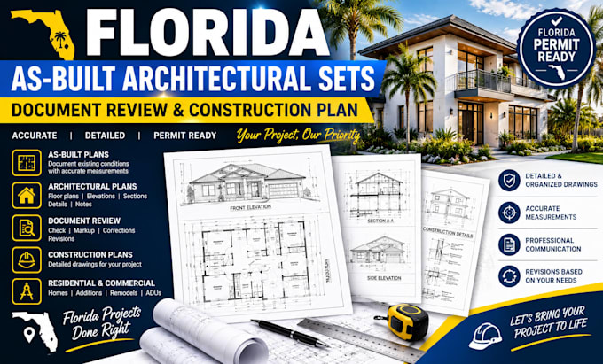 design permit florida as built architect sets document review construction plan