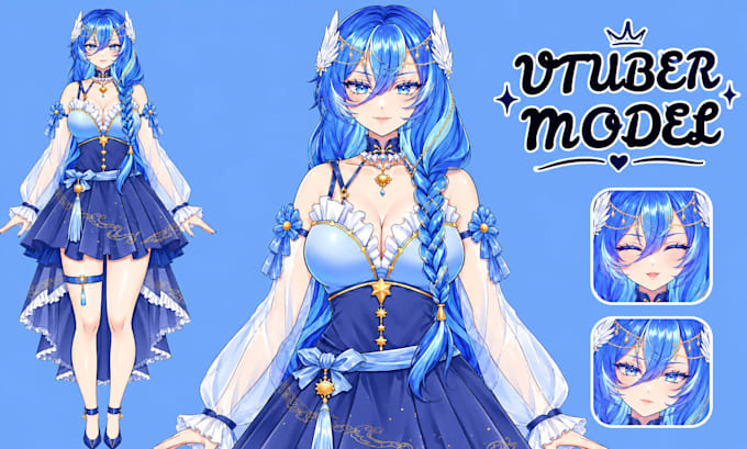 design vtuber model live2d vtuber model 2d vtuber model anime vtuber rigging