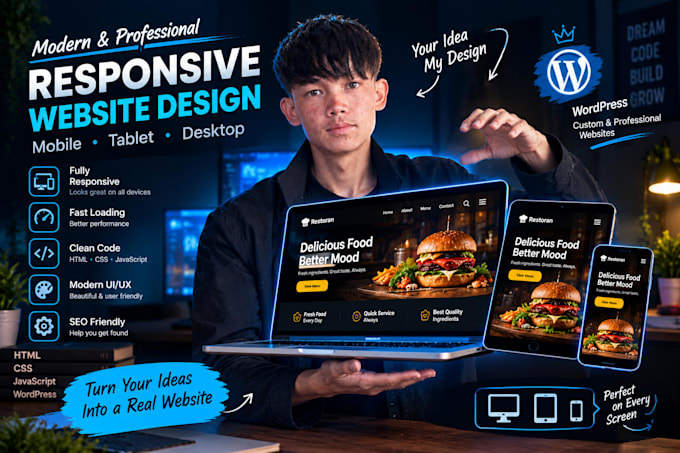 build restaurant, hotel, shop website