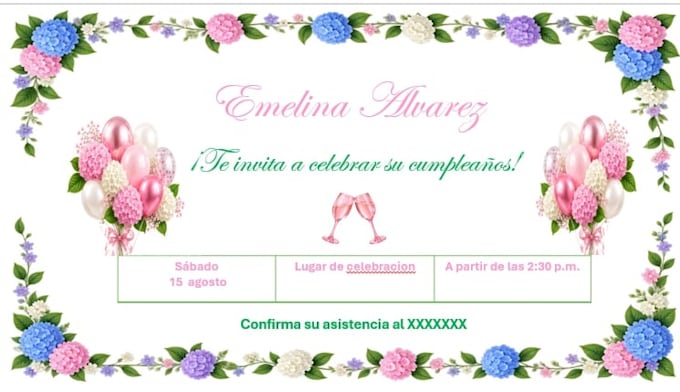 design a beautiful personalized digital invitation