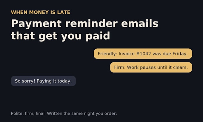 write payment reminder emails that get your overdue invoices paid