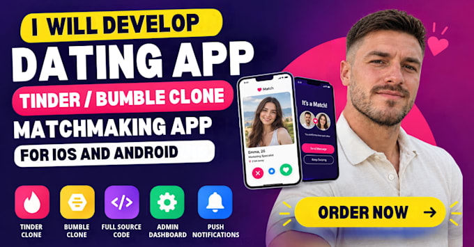 develop dating app tinder bumble clone matchmaking app for ios and android