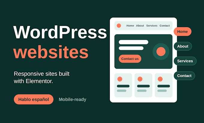 design and build a responsive wordpress website with elementor