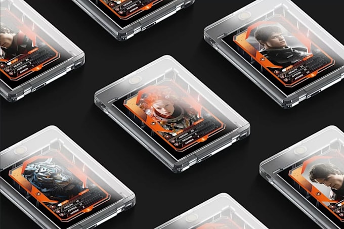 design editable tcg card templates, trading card frames and layouts