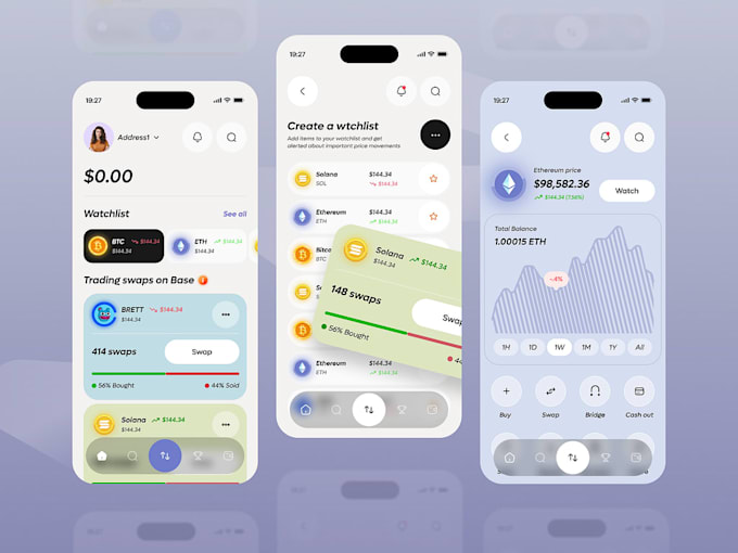develop exchange app, fintech app, blockchain app, binance app, trust wallet app