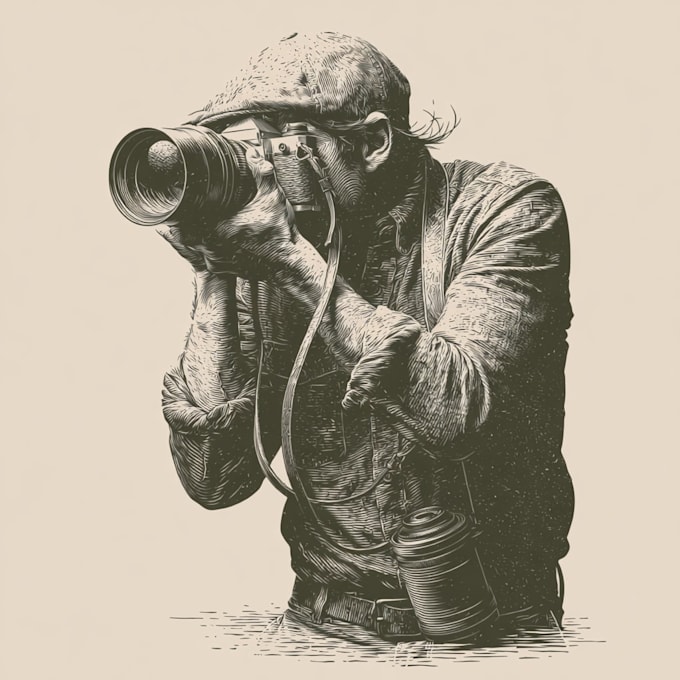 create a true woodcut or linocut illustration
