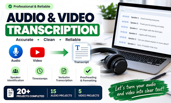 accurately transcribe your audio or video file