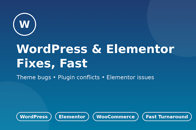 fix wordpress theme, elementor, or plugin issues fast
