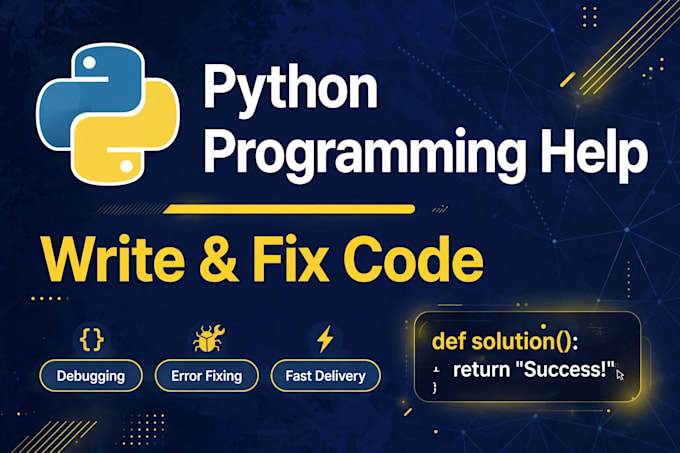 fix your python error, bug and assignment in 2 hours