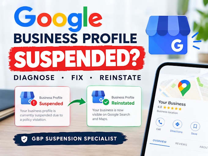 fix google business profile suspension, disabled and reinstatement issues