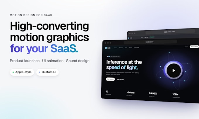 create modern code and tech motion graphics for your saas