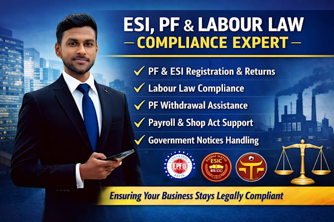 handle your esic, epf, payroll processing, and labour law compliance