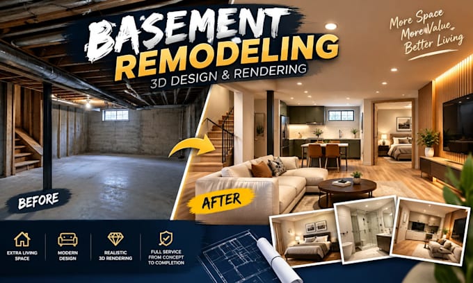 design and render your basement remodel in realistic 3d