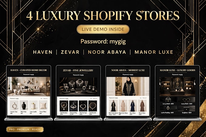 design luxury shopify store