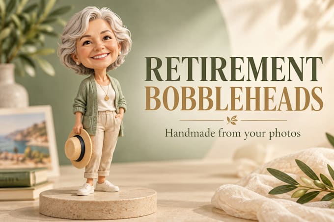 handmake a custom retirement bobblehead gift from your photo