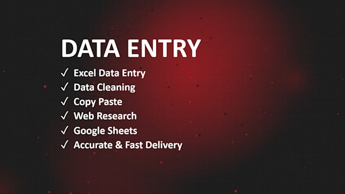 do data entry, data cleaning, excel formatting, web research