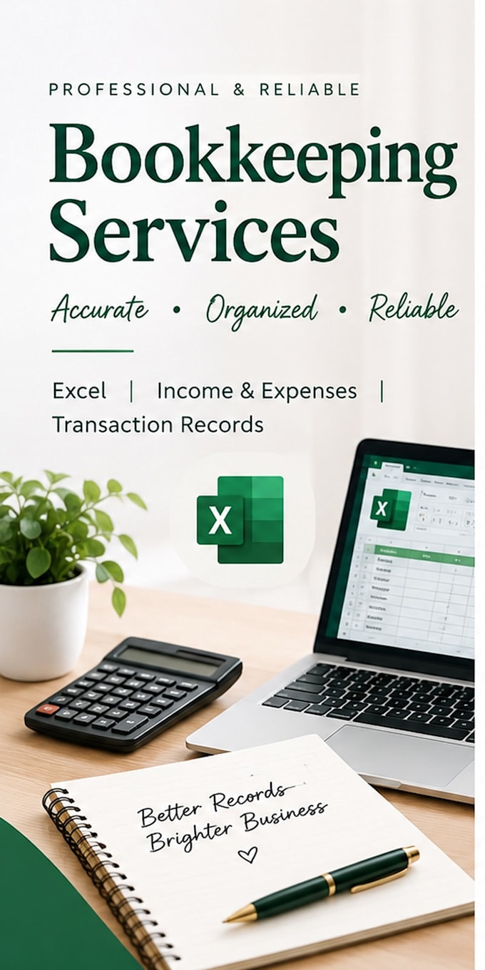 accurate bookkeeping and organize your financial record
