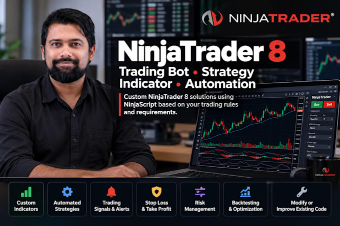 build ninjatrader 8 trading bot strategy indicator and automated trading system