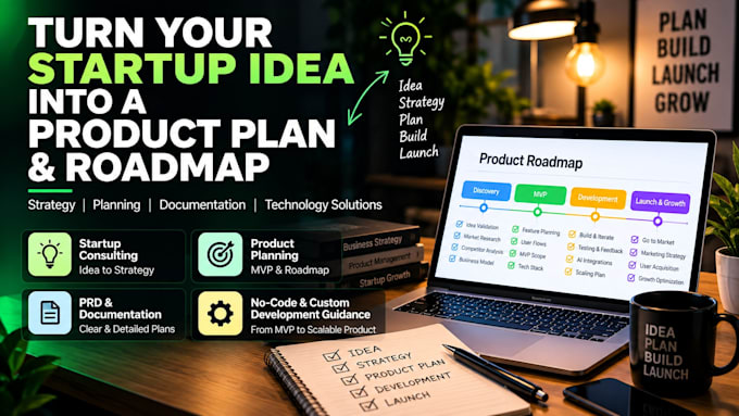turn your startup idea into a product plan and roadmap